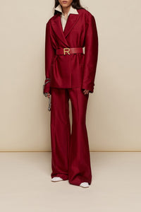 Blazer en laine vierge - Rouge