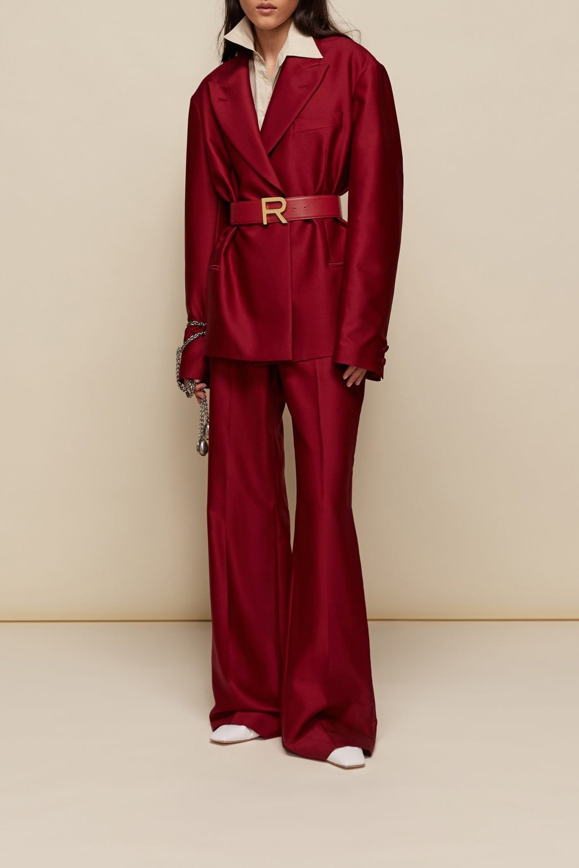 Blazer en laine vierge - Rouge