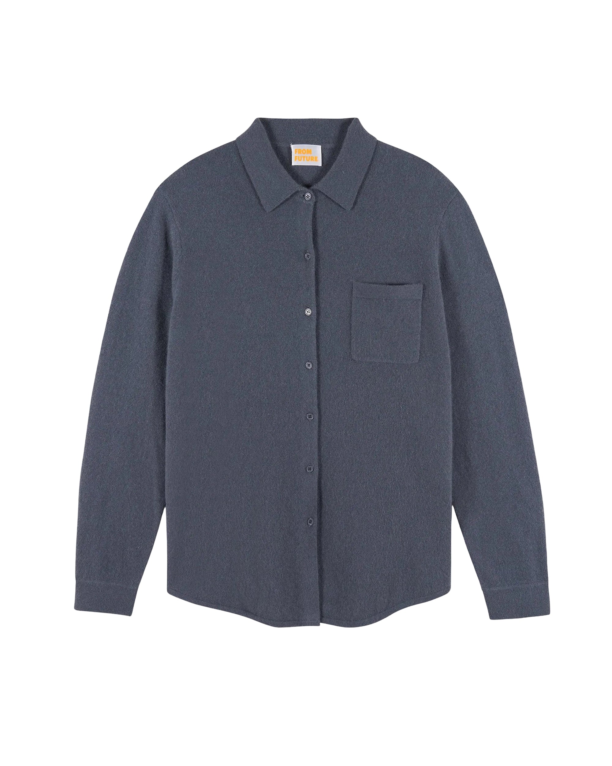 Chemise à manches longues en cachemire - Storm Grey