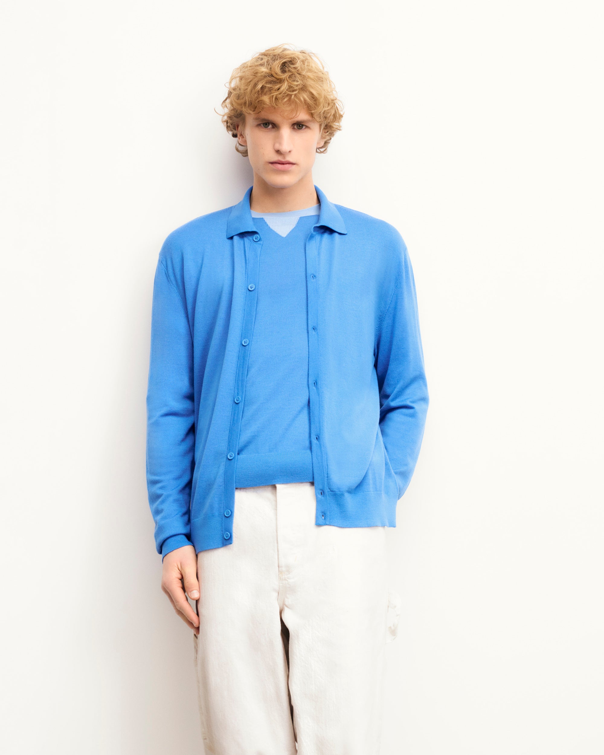 BOAT BLUE / NEW / QTY : 34 / Chemise Manches Longues - Boat Blue