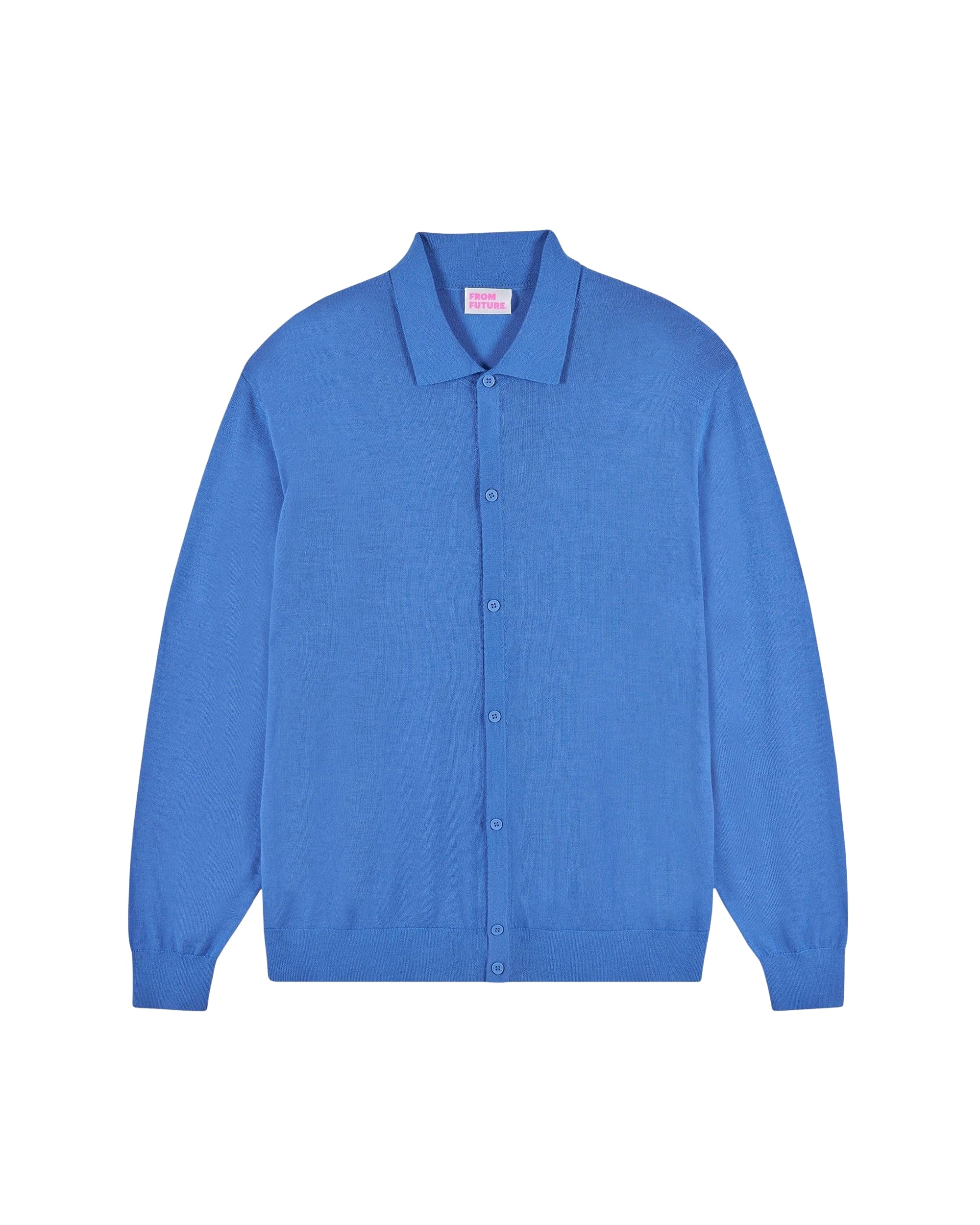 Chemise à manches longues en laine - Boat Blue