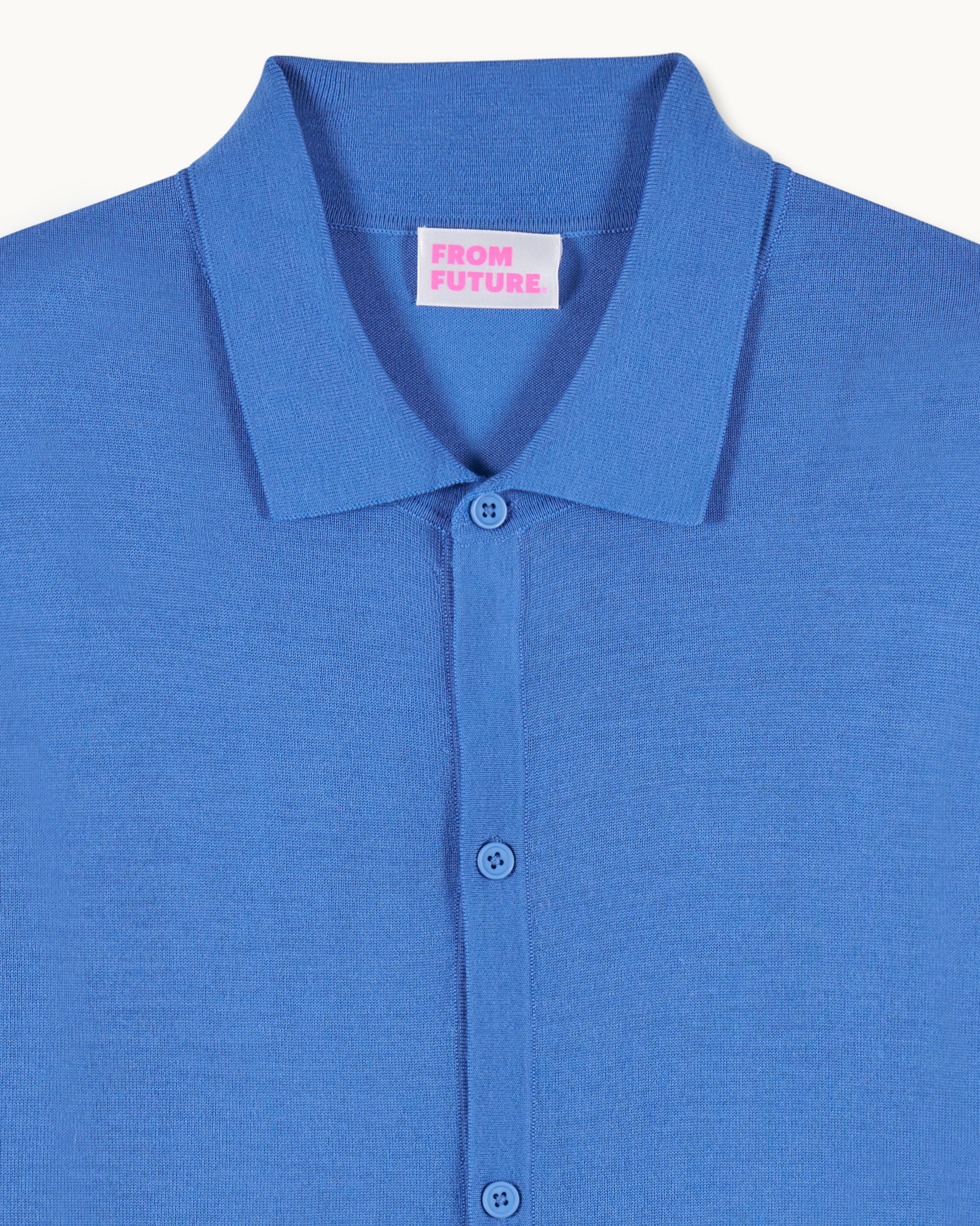 Chemise à manches longues en laine - Boat Blue