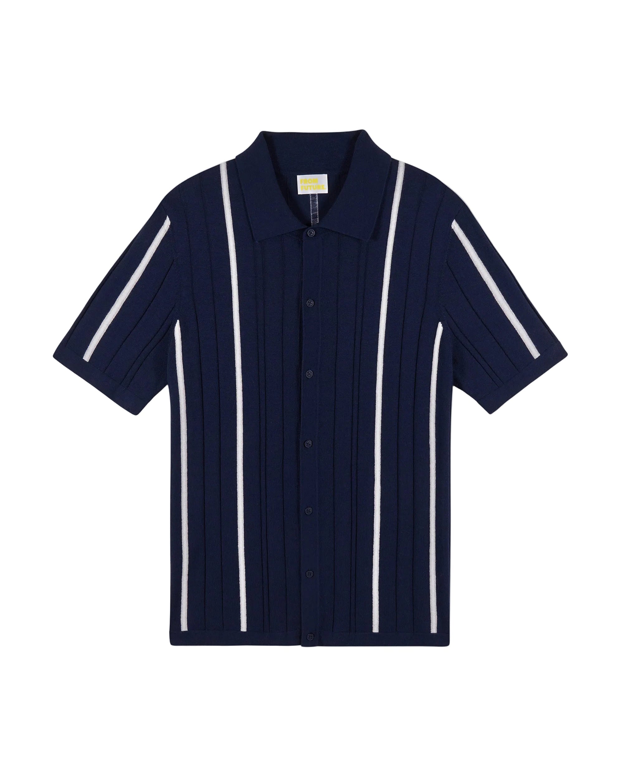 Chemise à manches courtes en laine - Navy