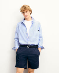 MULTI RAYURE BLEU CIEL / NEW / QTY : 51 / Chemise Manches Longues - Multi Rayure Bleu Ciel