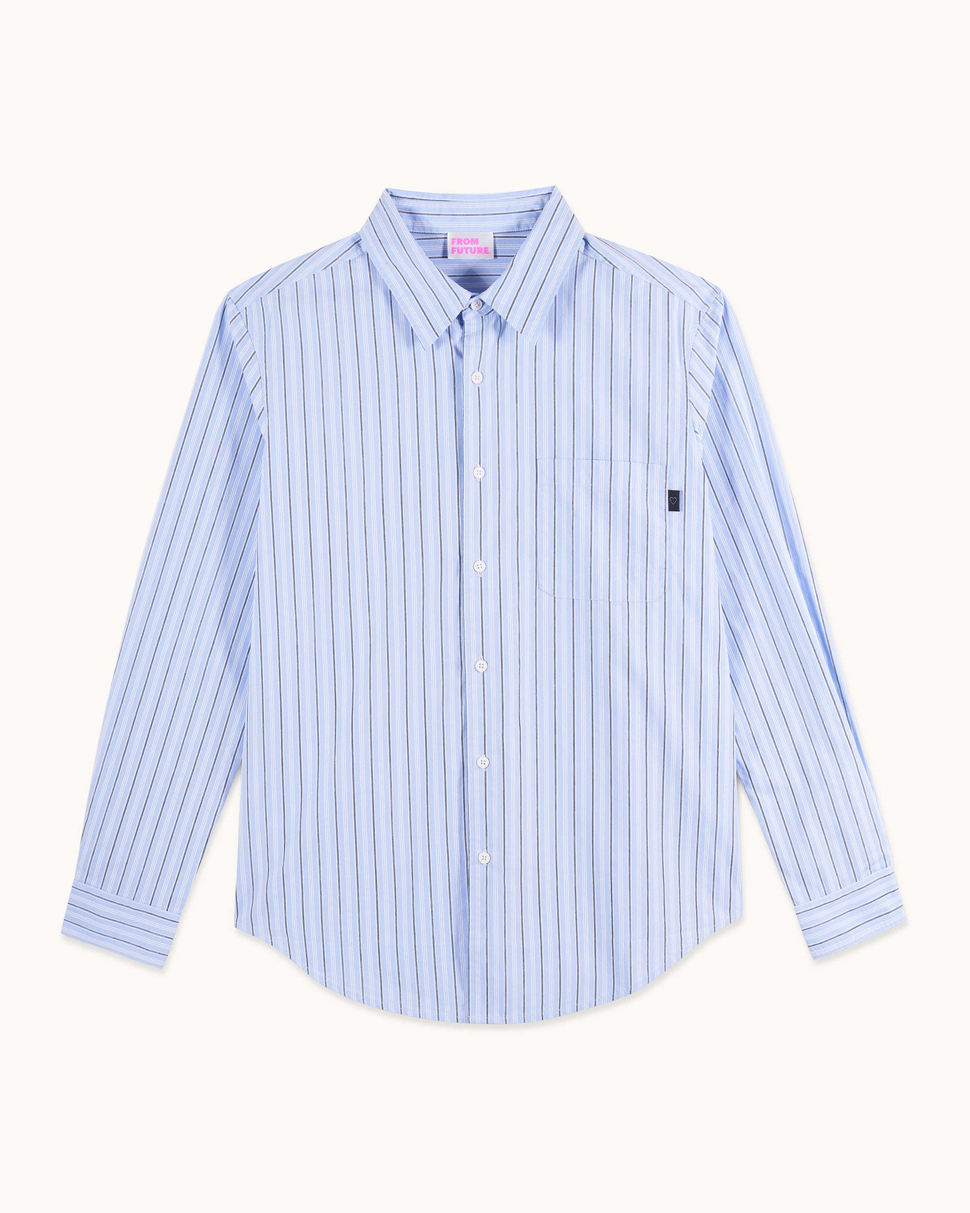 MULTI RAYURE BLEU CIEL / NEW / QTY : 51 / Chemise Manches Longues - Multi Rayure Bleu Ciel