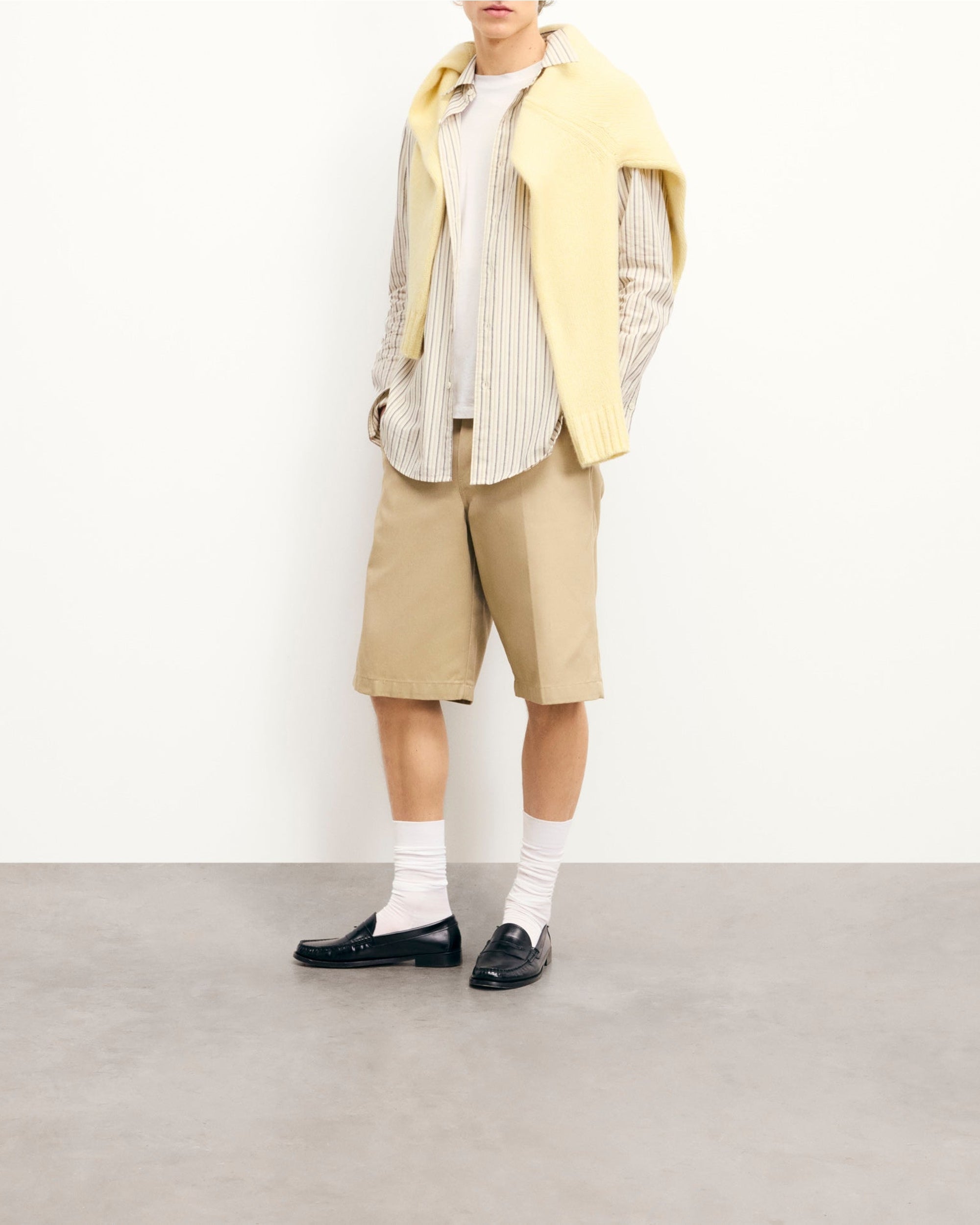 Chemise à manches longues - Multi Rayures Beige