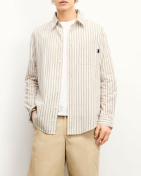 Chemise à manches longues - Multi Rayures Beige