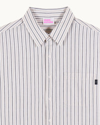 MULTI RAYURES BEIGE / NEW / QTY : 33 / Chemise Manches Longues - Multi Rayures Beige