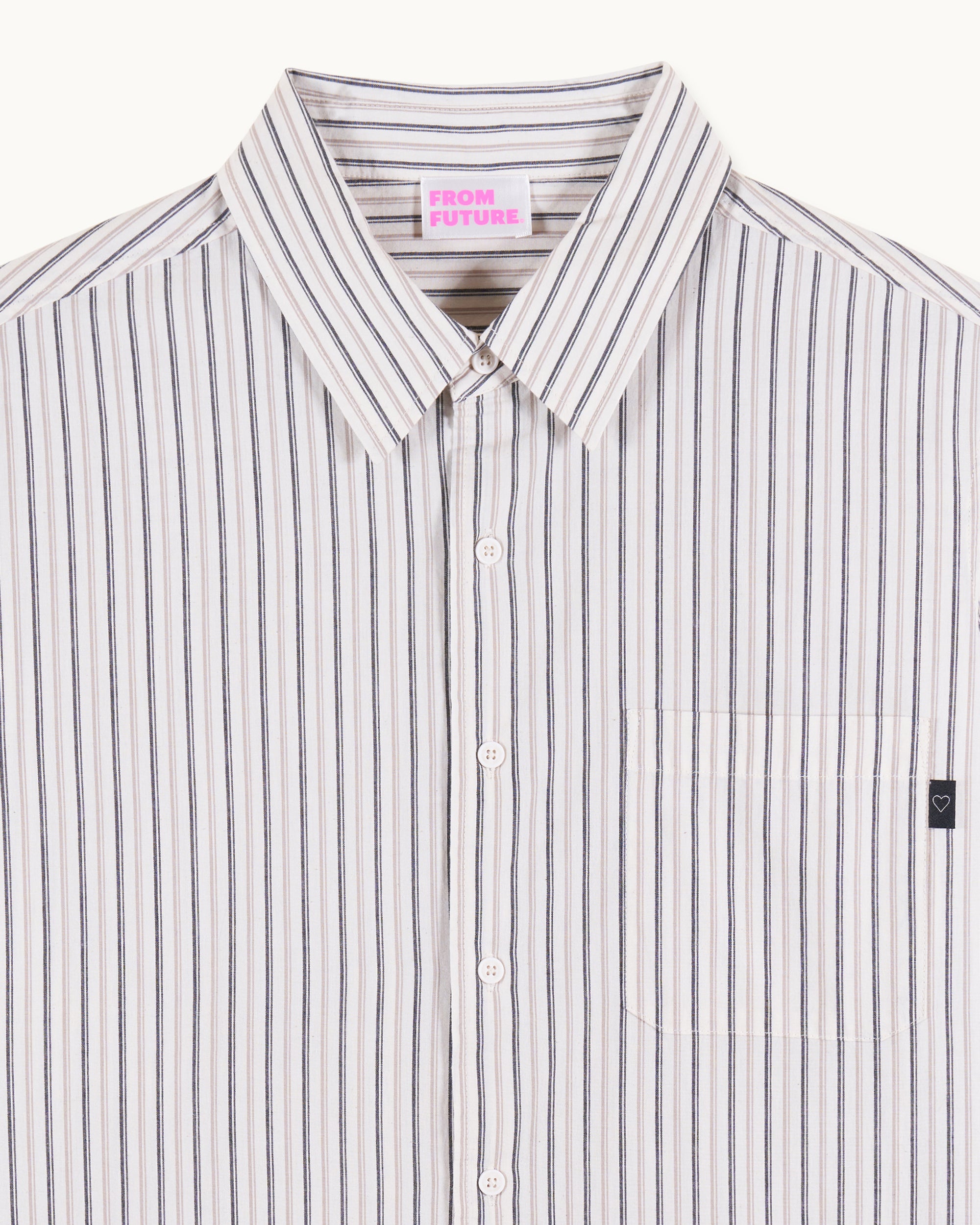 MULTI RAYURES BEIGE / NEW / QTY : 33 / Chemise Manches Longues - Multi Rayures Beige