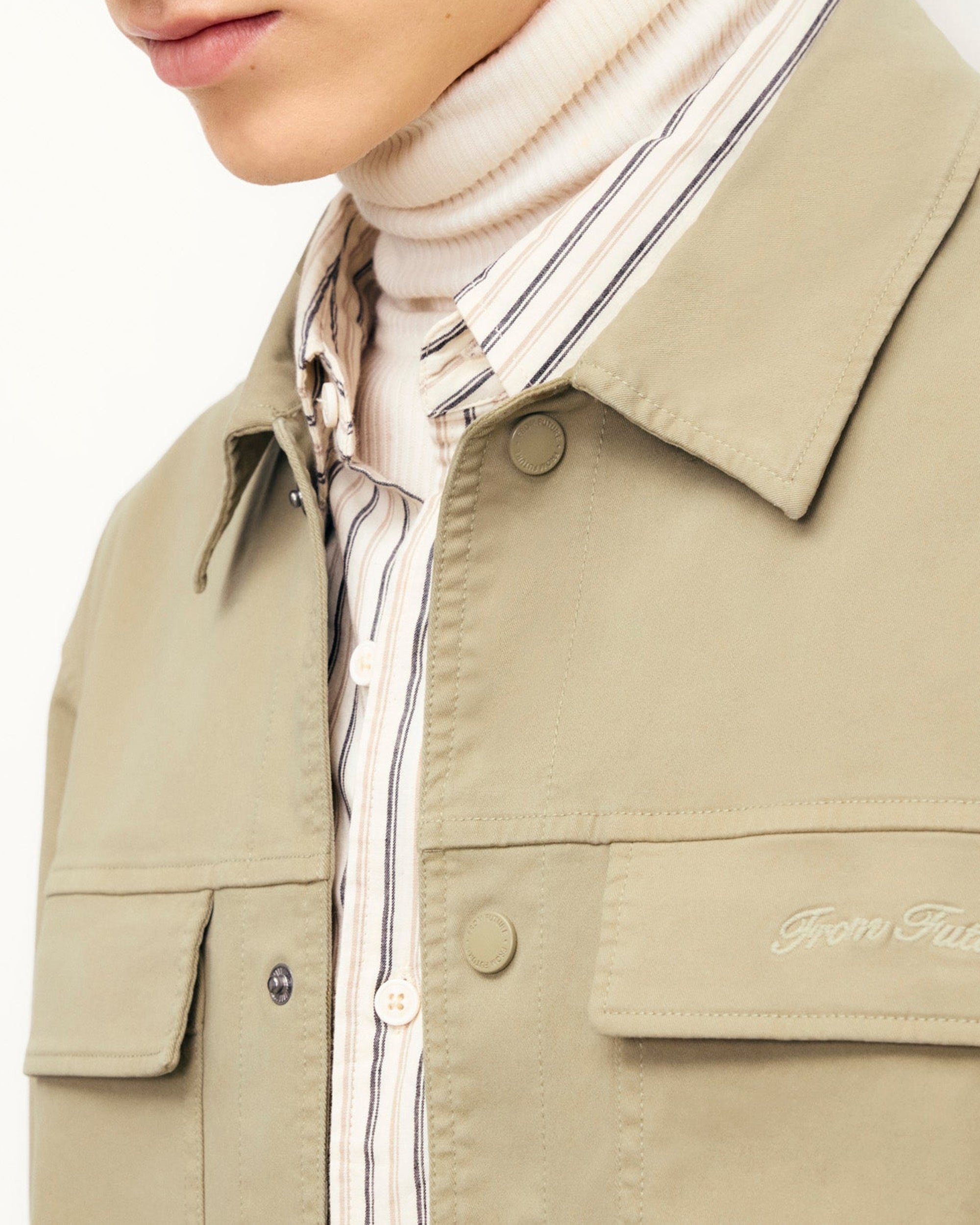 Veste à col chemise - Light Kaki