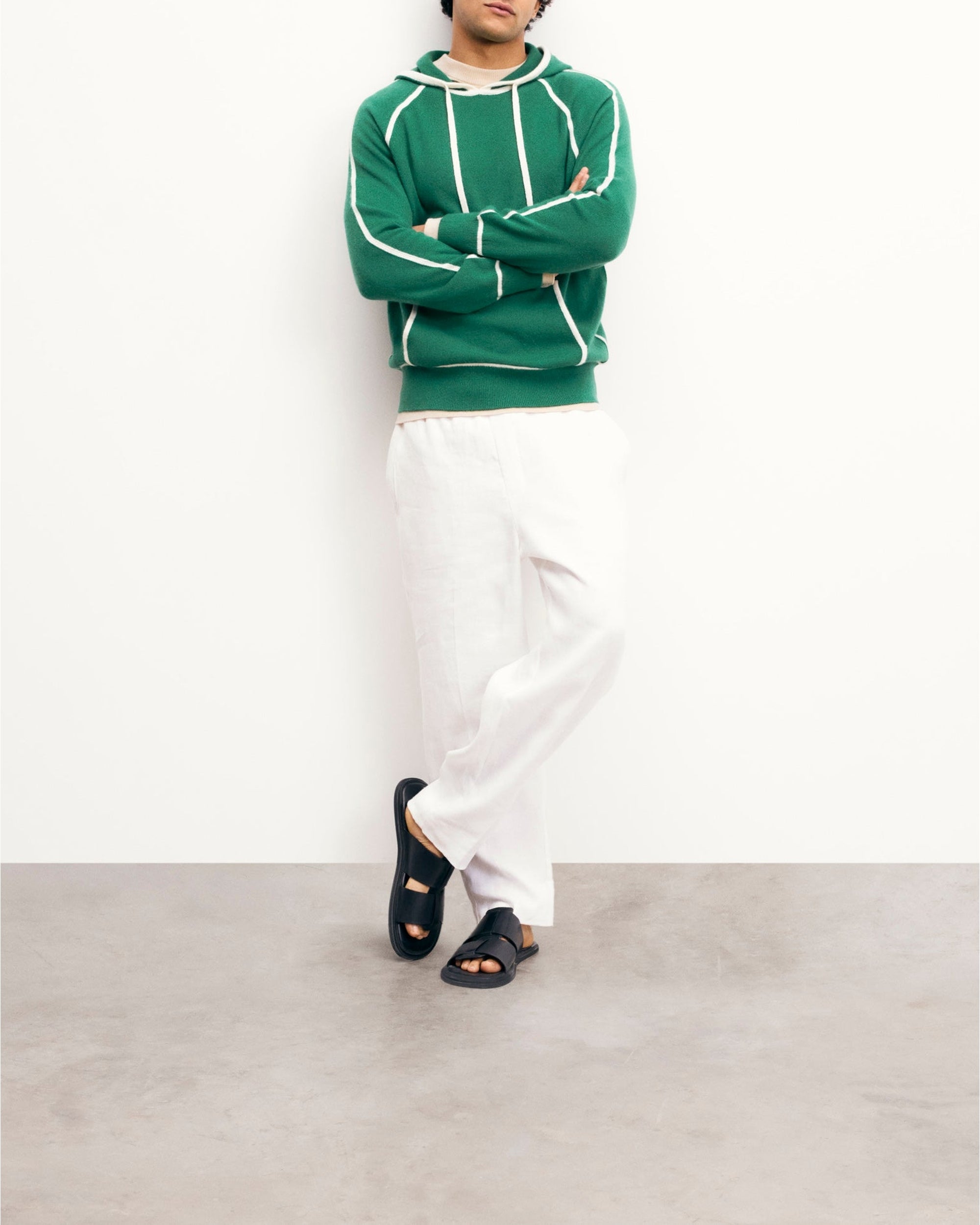 Hoodie en cachemire - Ocean Green
