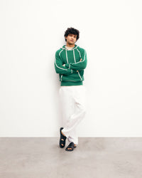 OCEAN GREEN / NEW / QTY : 35 / Pull Hoodie Liserés - Ocean Green