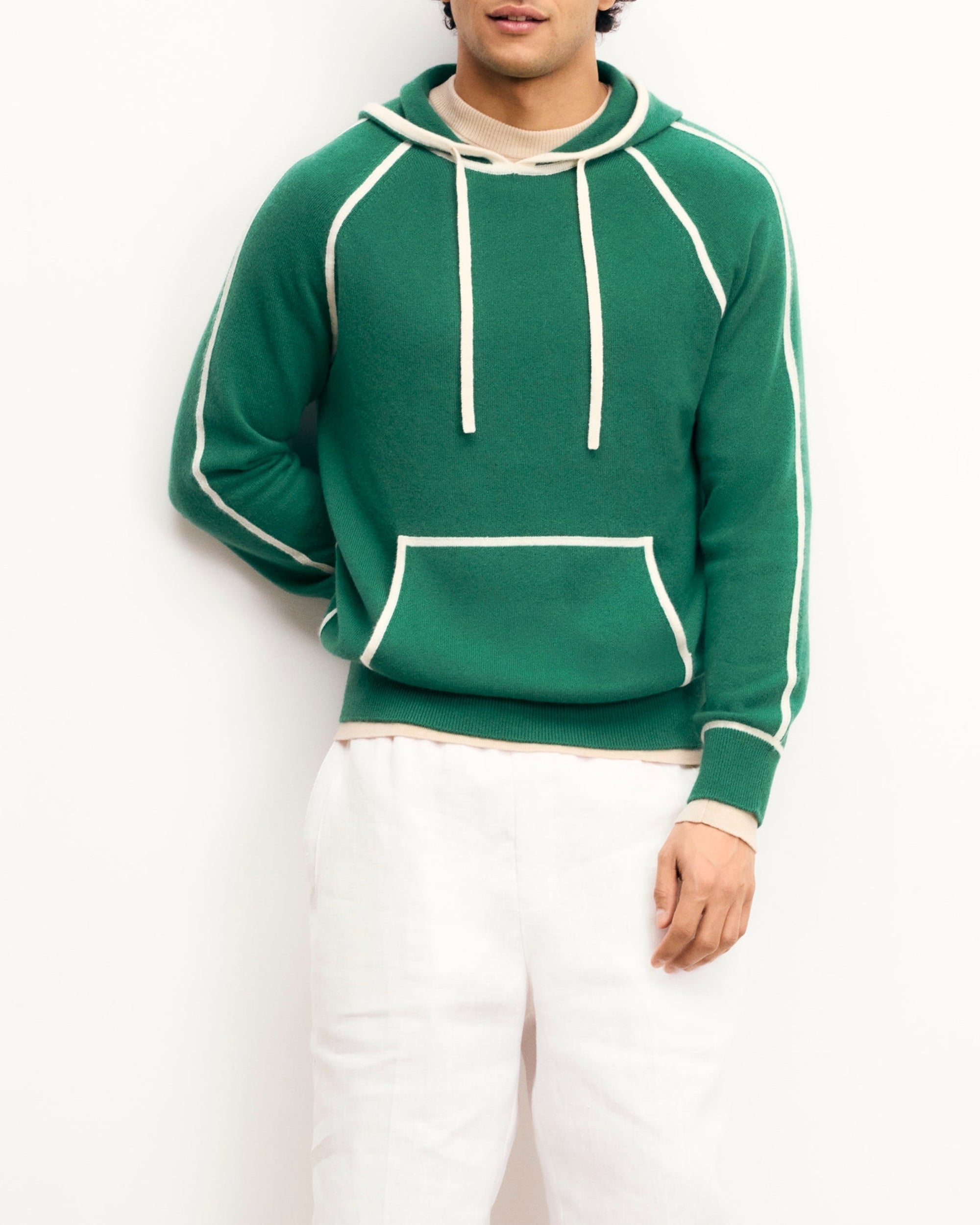 Hoodie en cachemire - Ocean Green