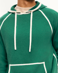 OCEAN GREEN / NEW / QTY : 35 / Pull Hoodie Liserés - Ocean Green