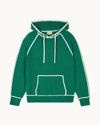OCEAN GREEN / NEW / QTY : 35 / Pull Hoodie Liserés - Ocean Green