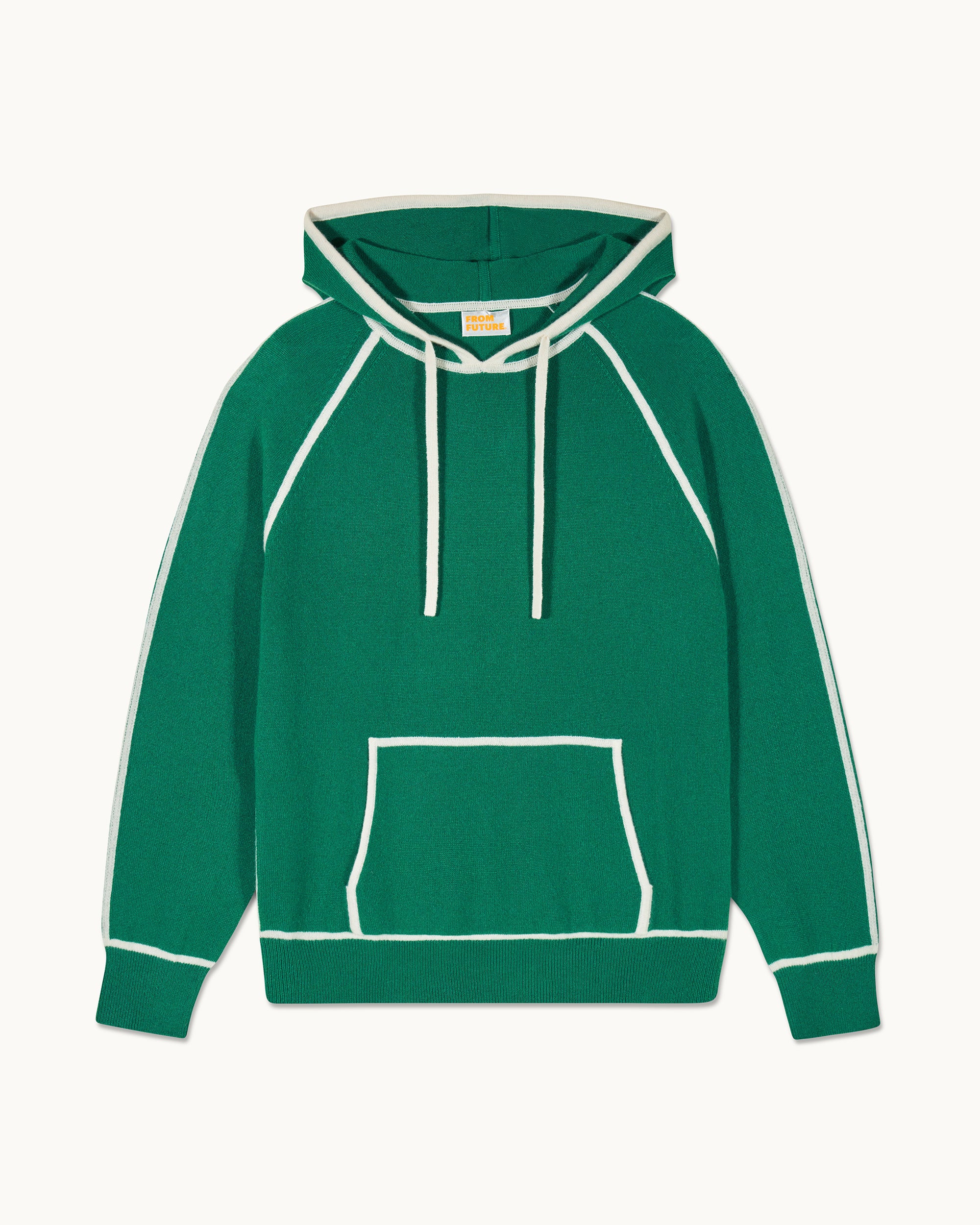 OCEAN GREEN / NEW / QTY : 35 / Pull Hoodie Liserés - Ocean Green