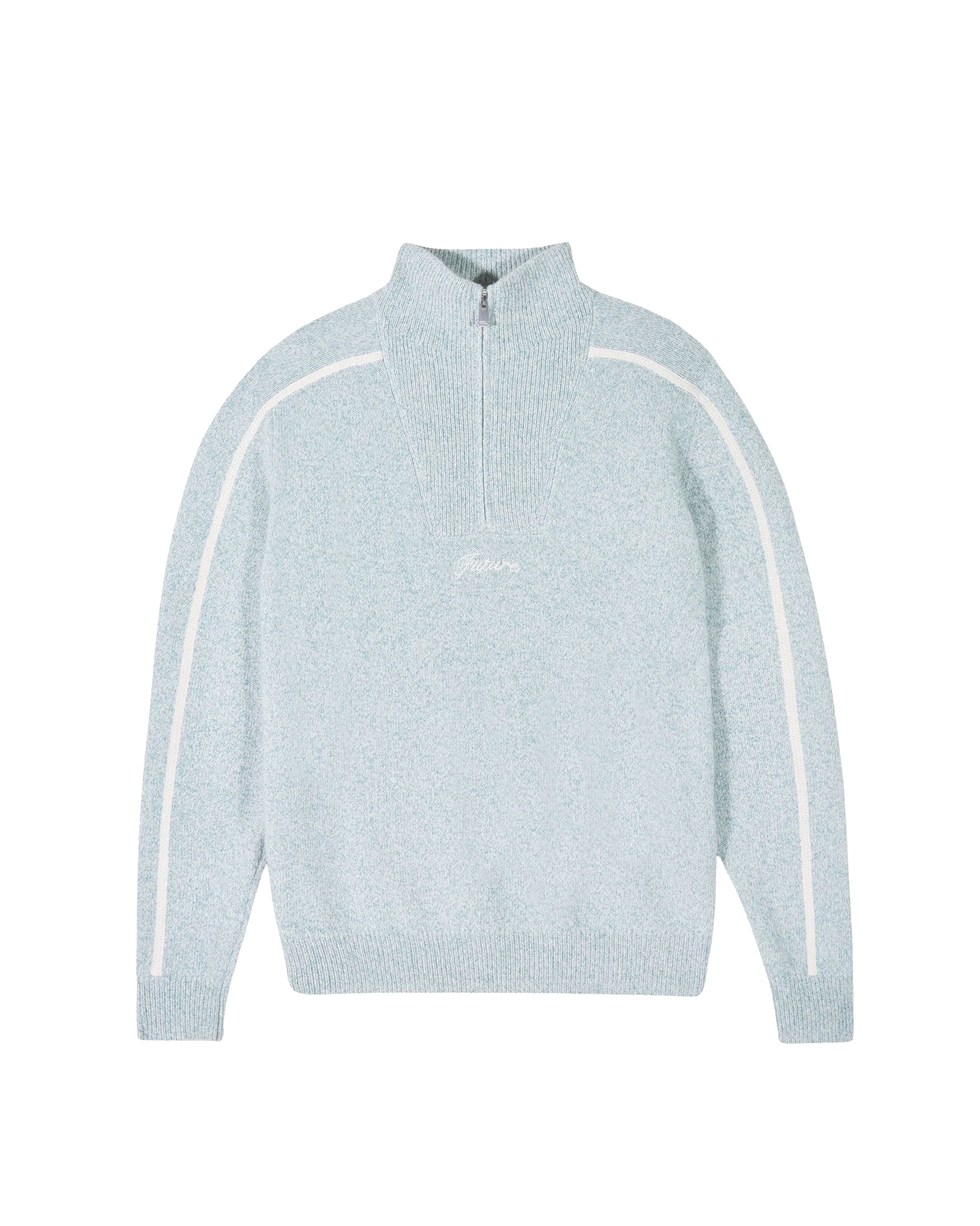 Pull à col camionneur zippé en cachemire - Storm Green