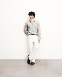 GRIS CHINE CLAIR / NEW / QTY : 30 / Sweatshirt Col Polo - Gris Chine Clair
