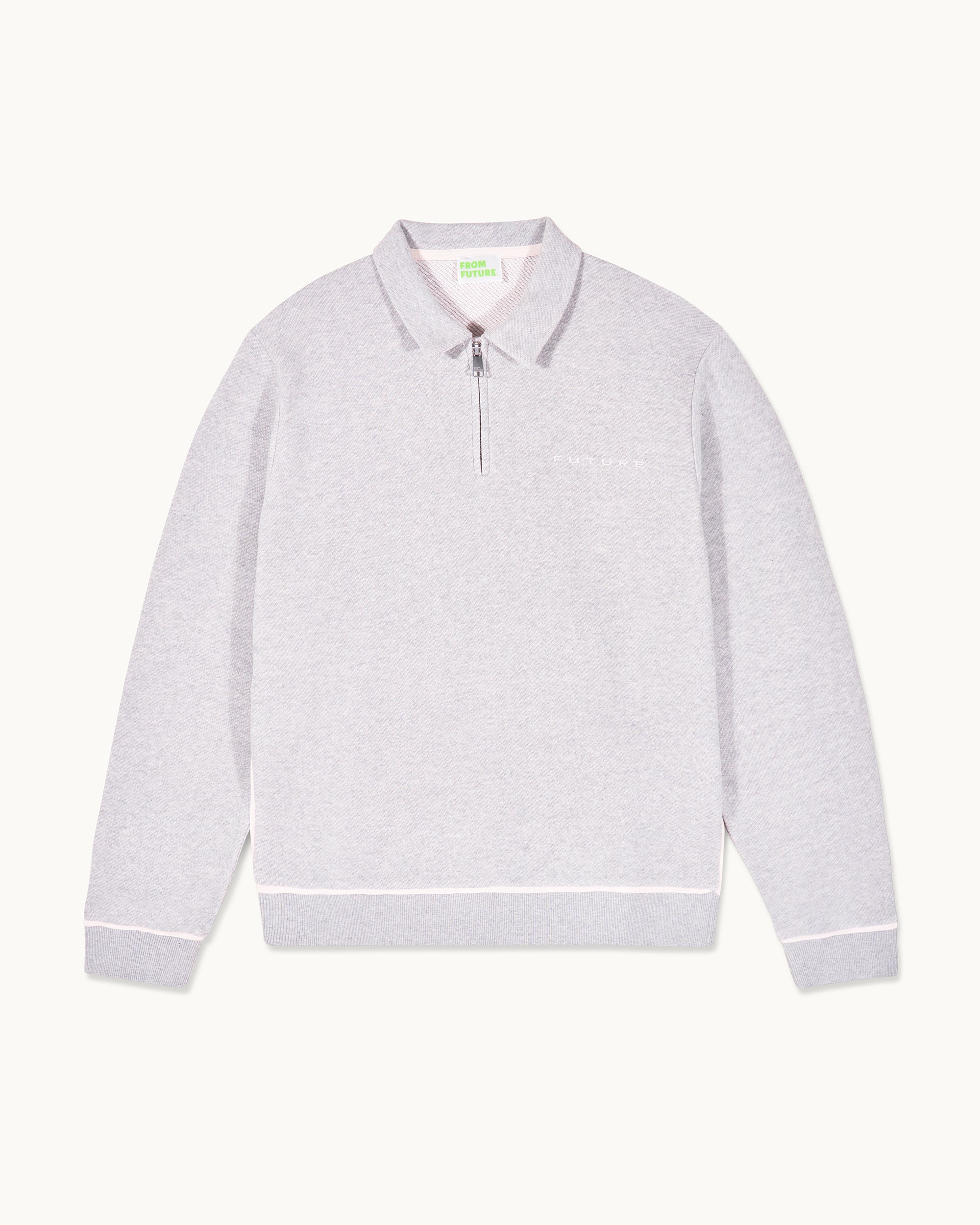 GRIS CHINE CLAIR / NEW / QTY : 30 / Sweatshirt Col Polo - Gris Chine Clair