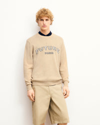 BEIGE CHINÉ / NEW / QTY : 126 / Pull Col Rond Future Paris - Beige Chiné