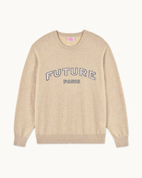 BEIGE CHINÉ / NEW / QTY : 126 / Pull Col Rond Future Paris - Beige Chiné
