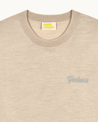Pull à col rond Mc Future en laine - Beige Chiné