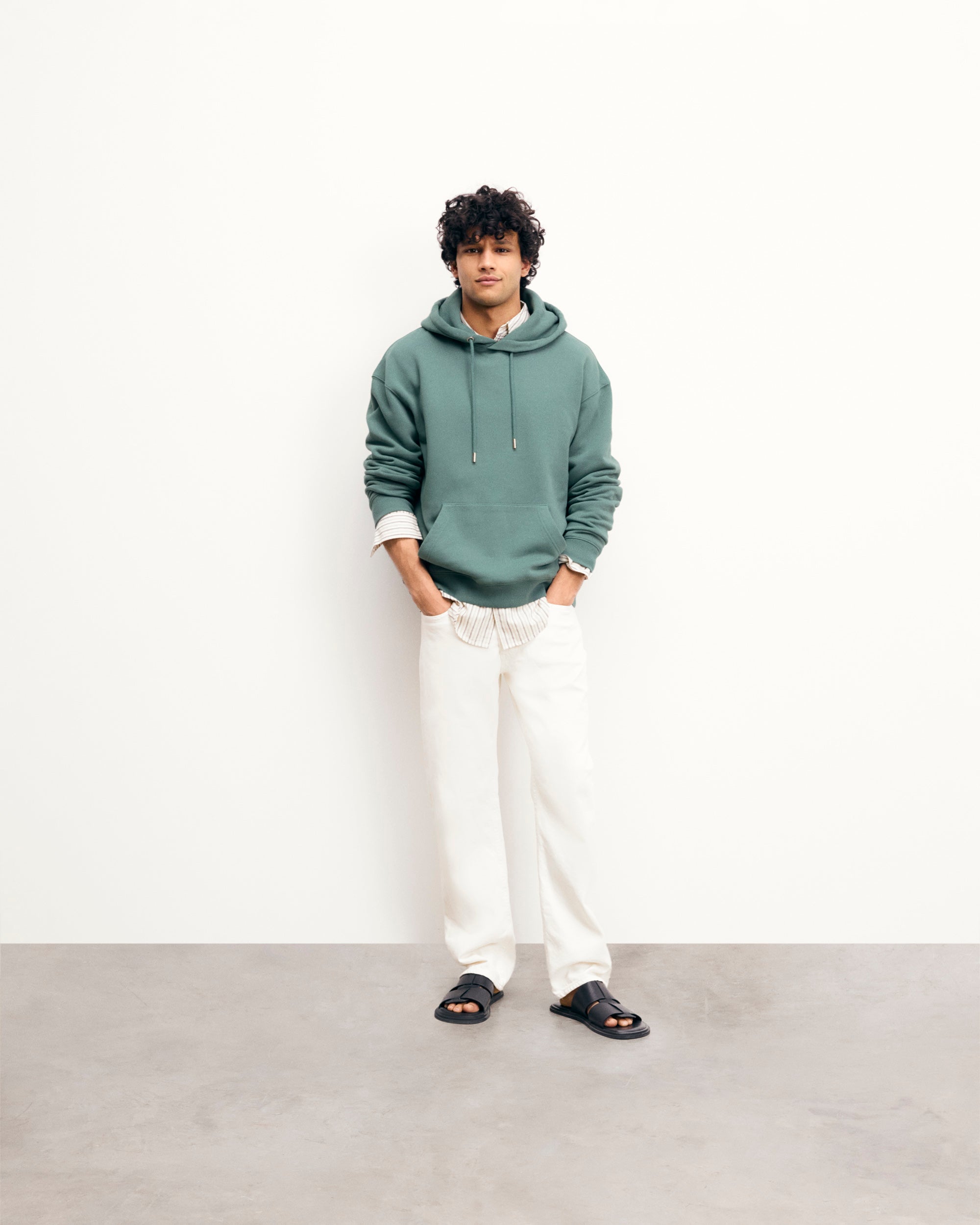 WASHED GREEN / NEW / QTY : 89 / Sweatshirt Hoodie - Washed Green