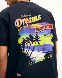 WASHED BLACK / NEW / QTY : 9 / T-shirt Col Rond Manches Courtes - Washed Black