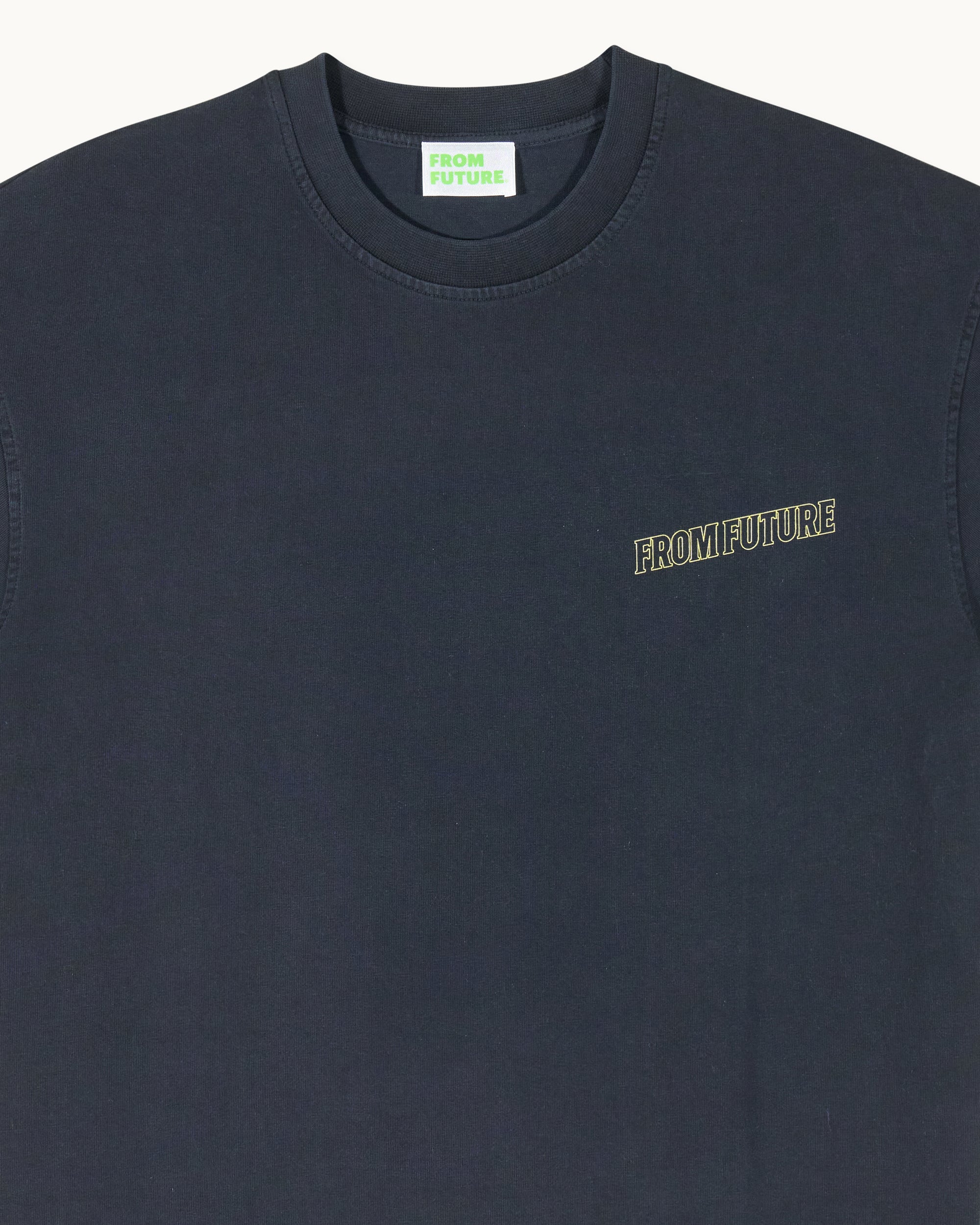 T-shirt à col rond - Washed Black