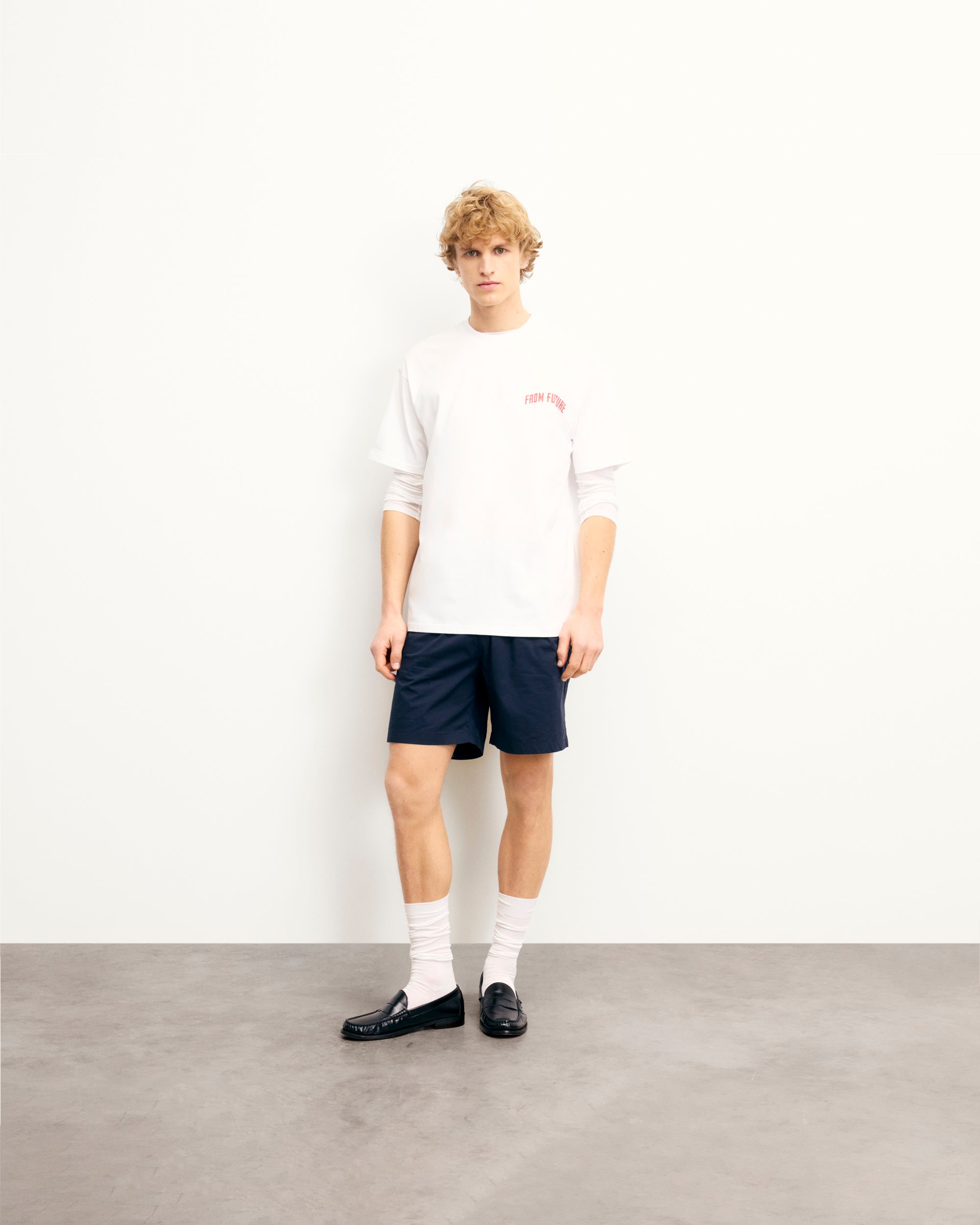 BLANC / NEW / QTY : 2 / T-shirt Col Rond Manches Courtes - Blanc