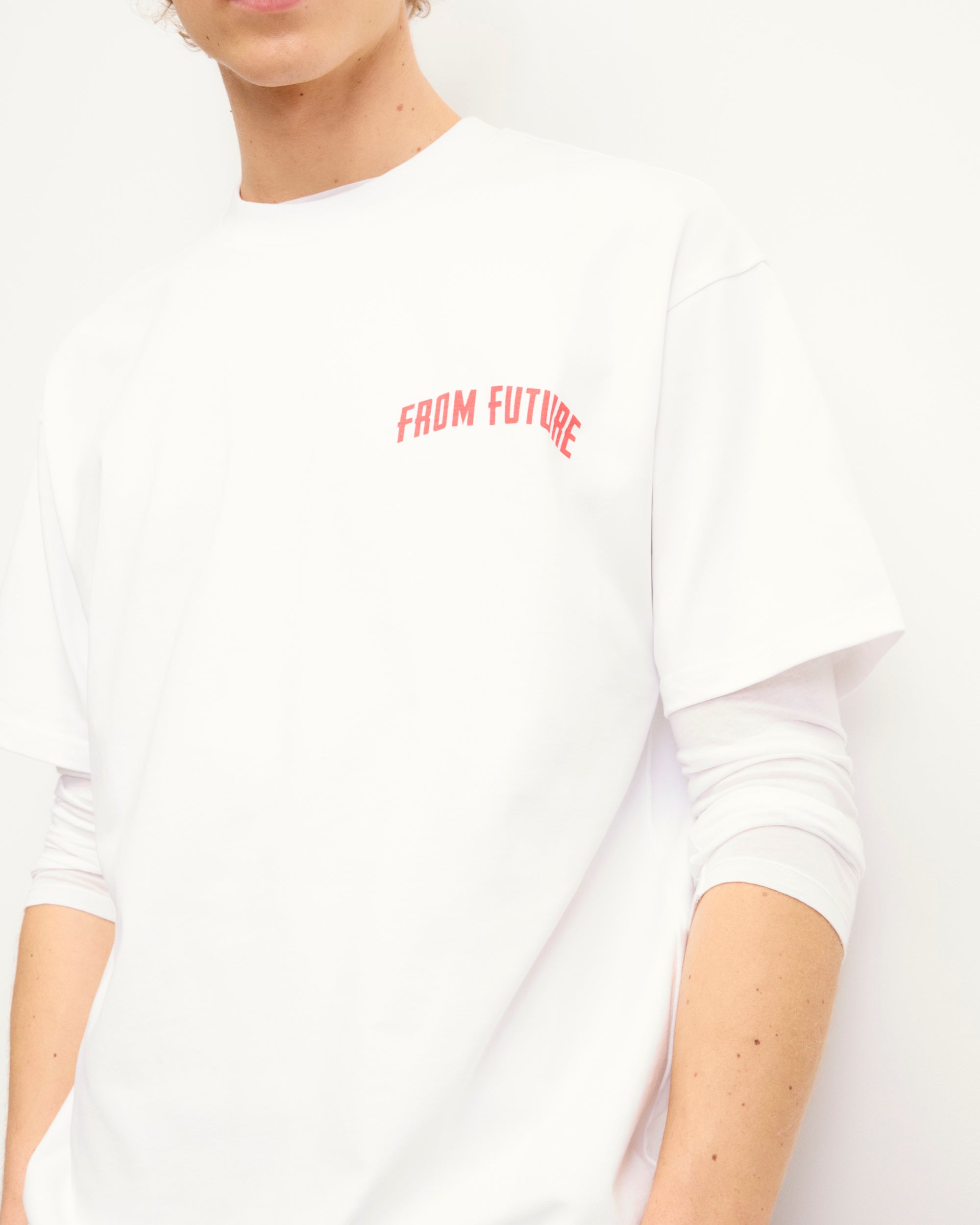 T-shirt à col rond - Blanc