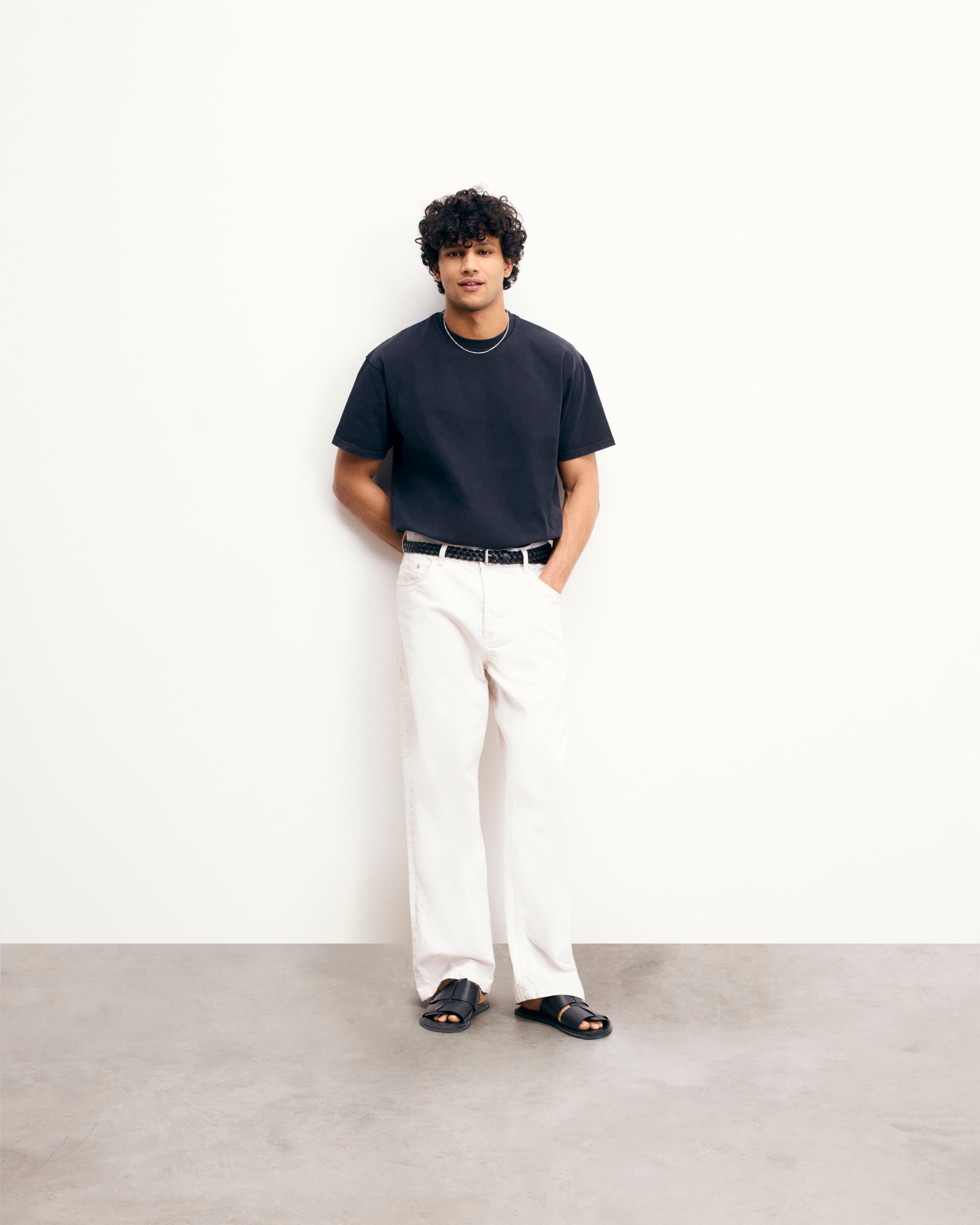 WASHED BLACK / NEW / QTY : 27 / T-shirt Col Rond Manches Courtes - Washed Black