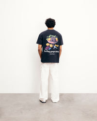 T-shirt à col rond - Washed Black