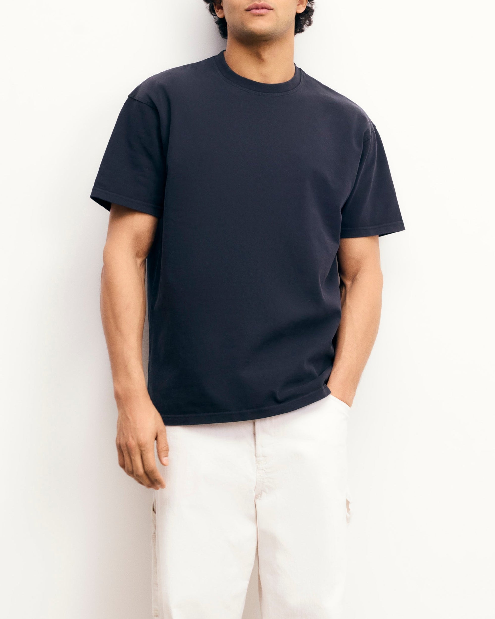 T-shirt à col rond - Washed Black