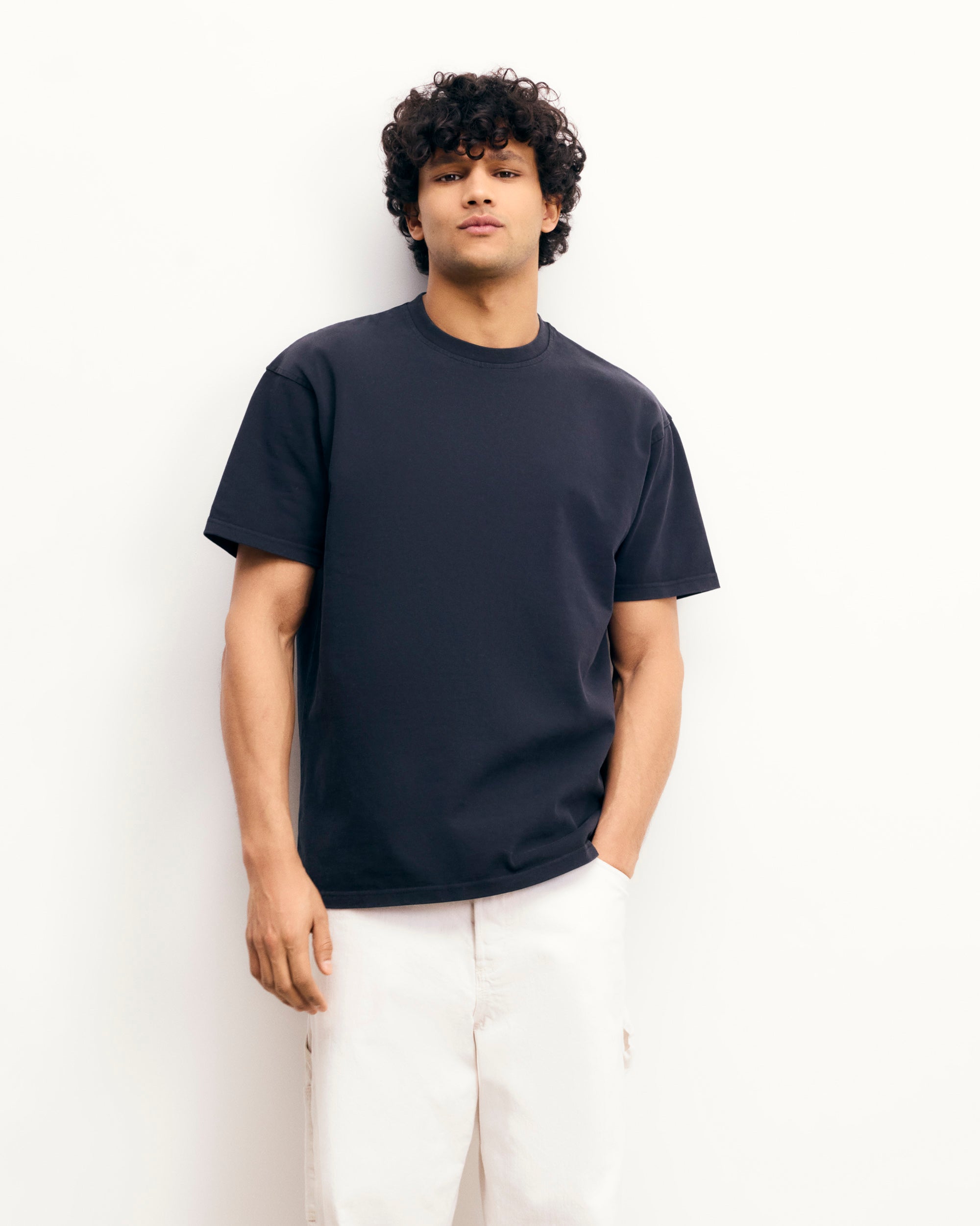 WASHED BLACK / NEW / QTY : 27 / T-shirt Col Rond Manches Courtes - Washed Black