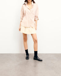 Chemise à manches longues - Rayures Beige