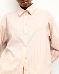 Chemise à manches longues - Rayures Beige