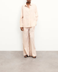 Chemise à manches longues - Rayures Beige