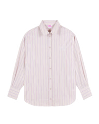 Chemise à manches longues - Rayures Beige