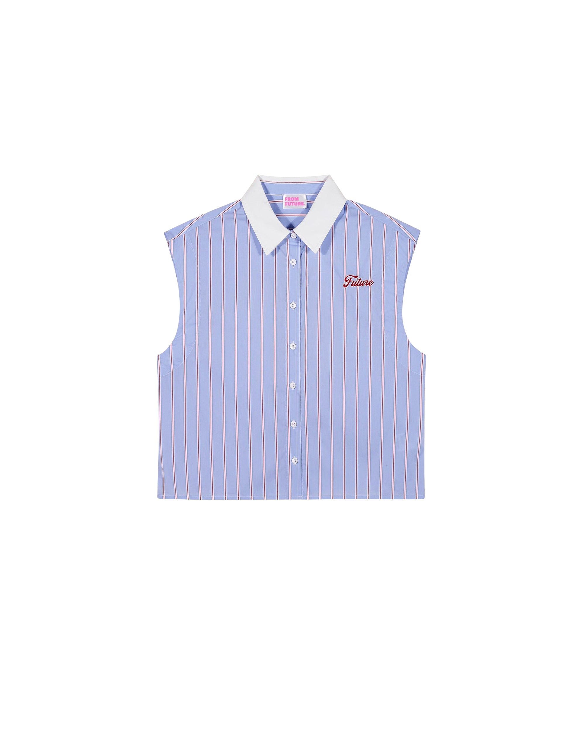 Chemise sans manches - Rayures Bleu & Rouge