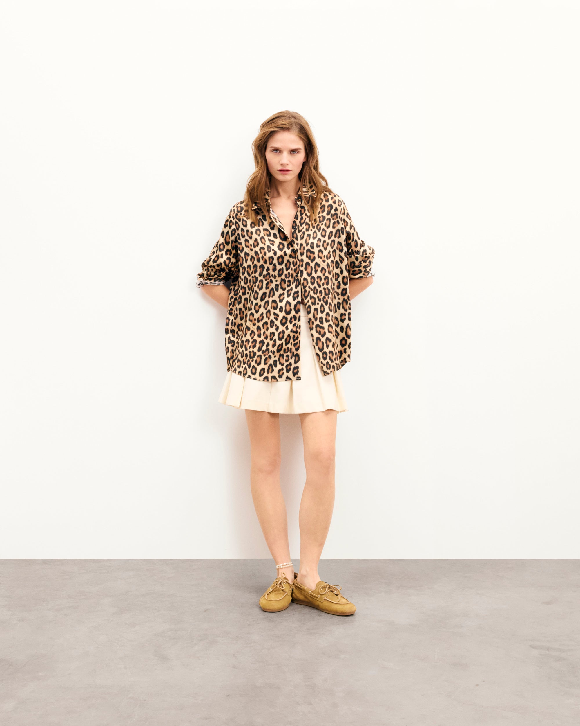 LEOPARD / NEW / QTY : 50 / Chemise Manches Longues Gaby - Leopard