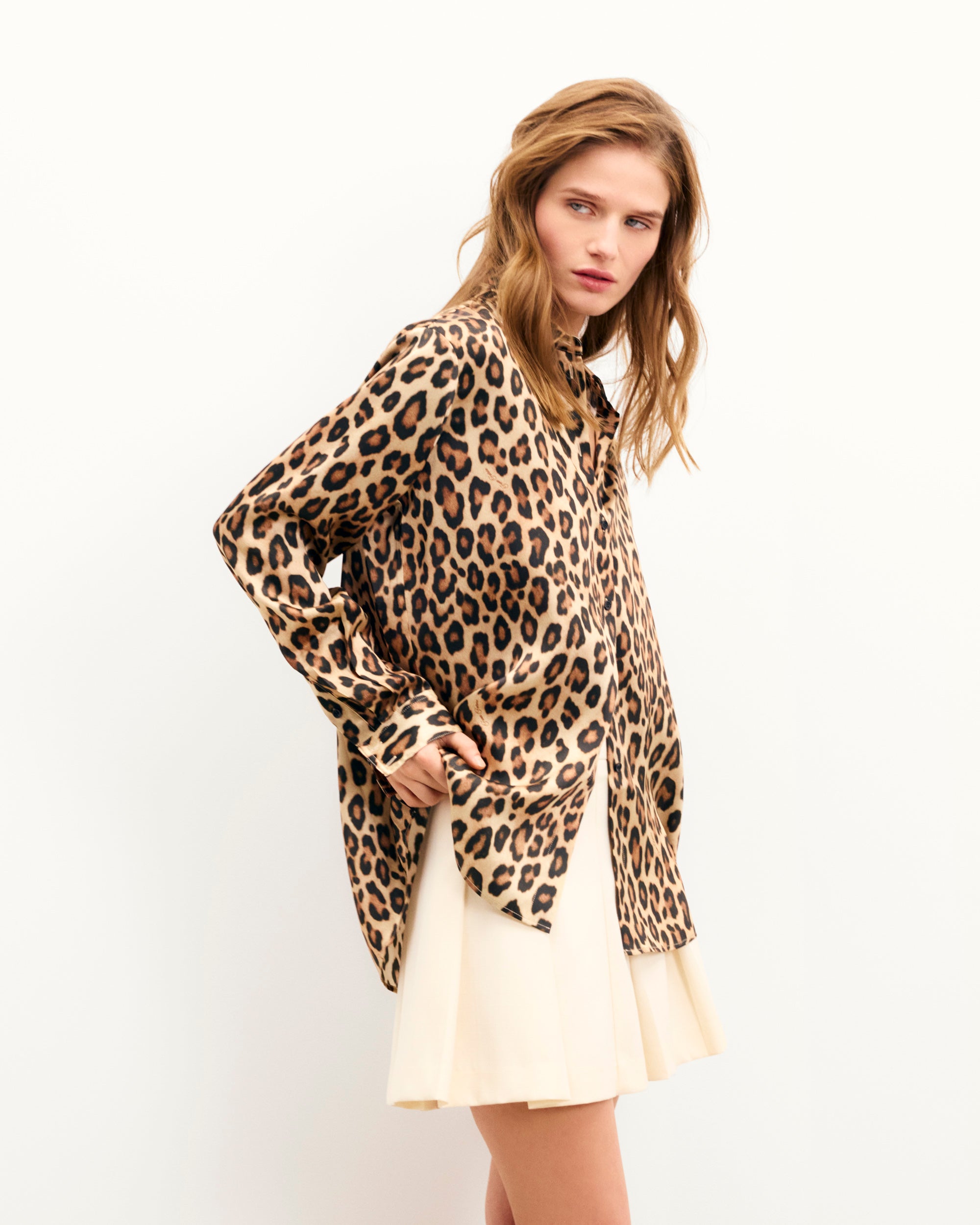 LEOPARD / NEW / QTY : 50 / Chemise Manches Longues Gaby - Leopard