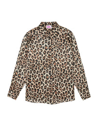 Chemise à manches longues Gaby en soie - Leopard
