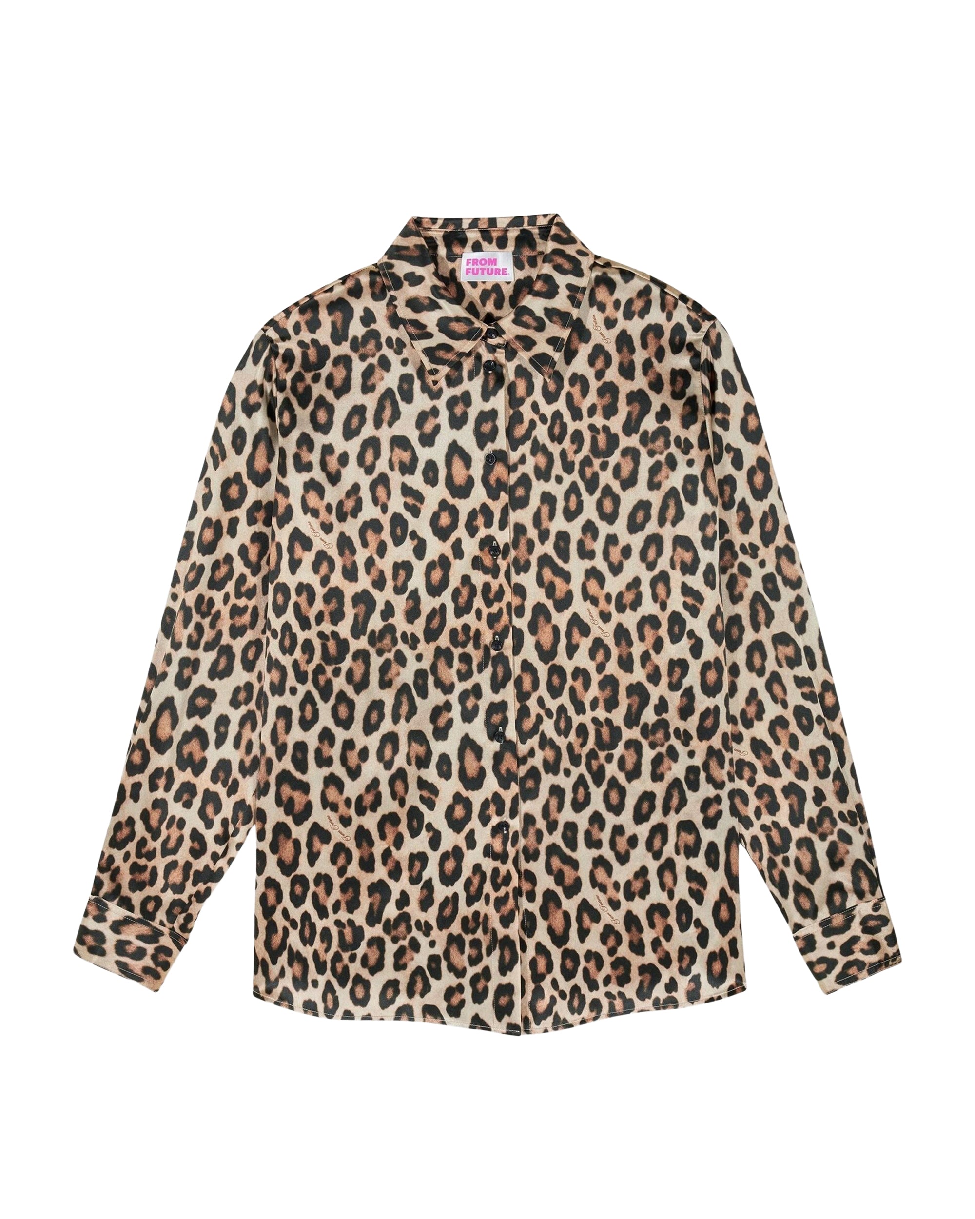Chemise à manches longues Gaby en soie - Leopard