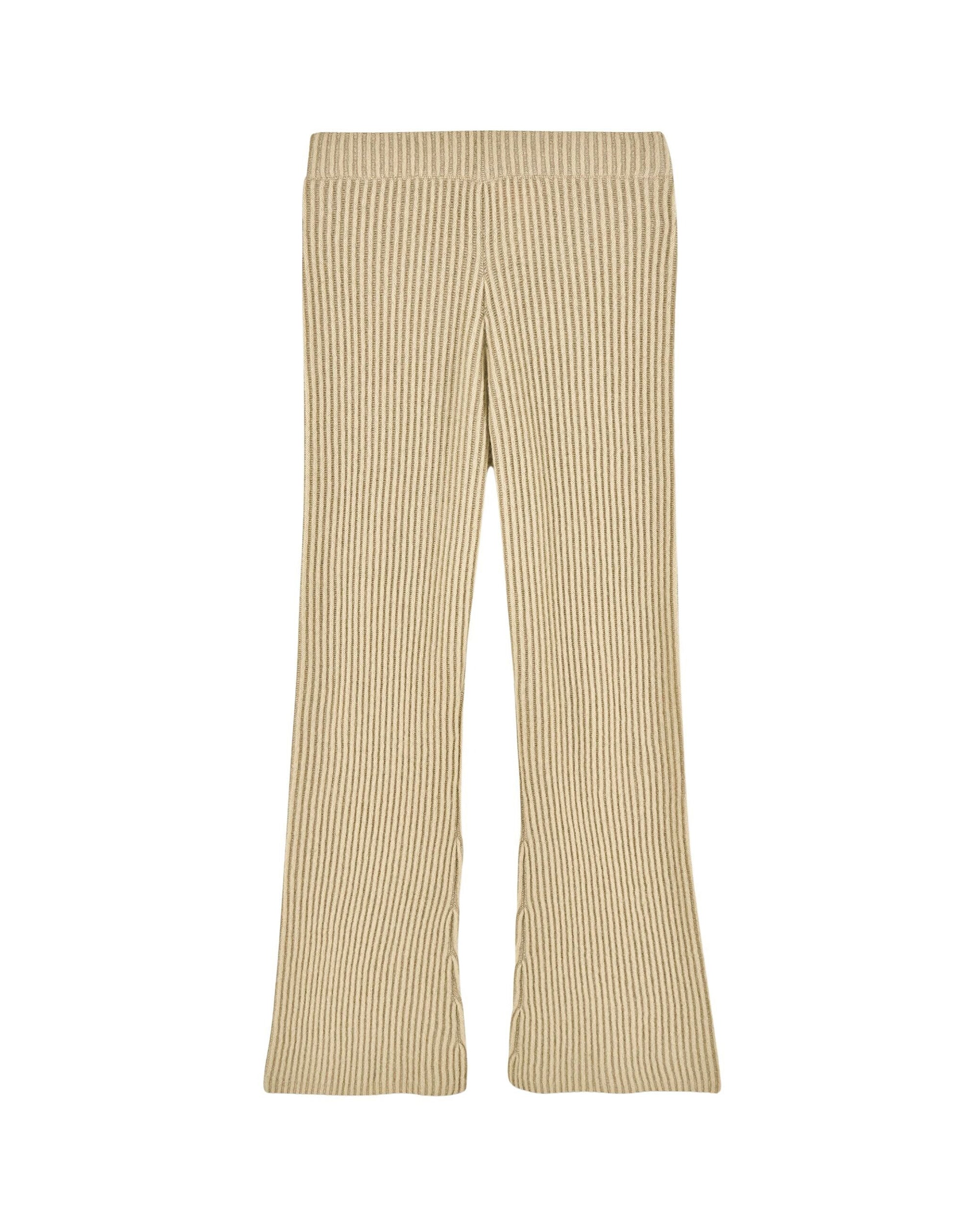 Pantalon de jogging large bicolore en cachemire - Beige