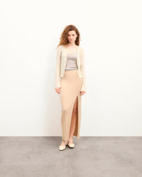 LIGHT BEIGE / NEW / QTY : 79 / Jupe Longue Strass - Light Beige