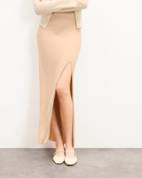 LIGHT BEIGE / NEW / QTY : 79 / Jupe Longue Strass - Light Beige