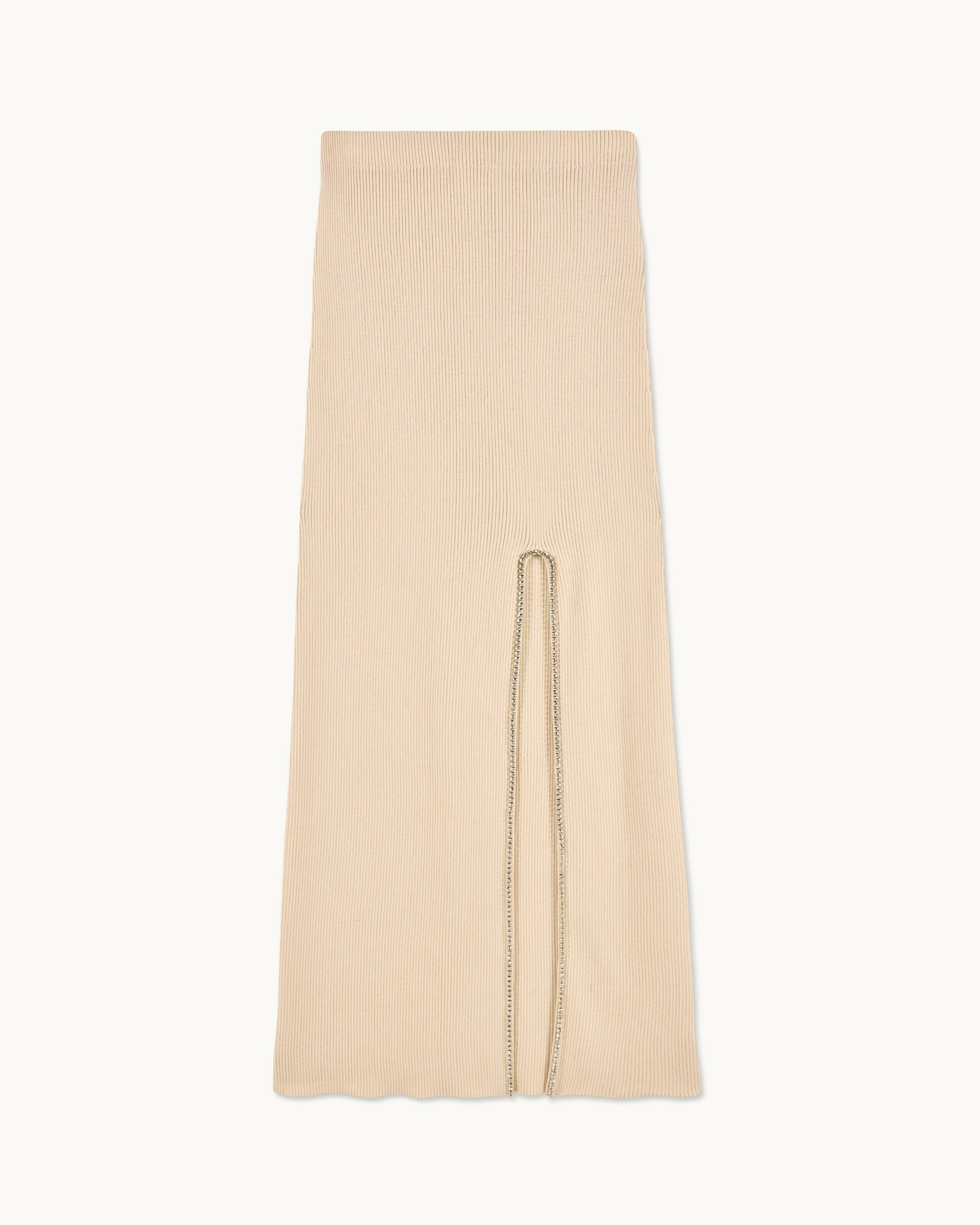 LIGHT BEIGE / NEW / QTY : 79 / Jupe Longue Strass - Light Beige