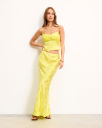 SUNSET YELLOW JACQUARD / NEW / QTY : 37 / Jupe Longue Rivka - Sunset Yellow Jacquard