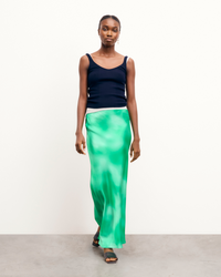FUZZY GREEN / NEW / QTY : 66 / Jupe Longue Rivka - Fuzzy Green